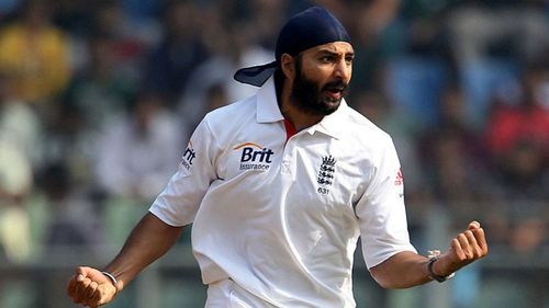 Monty Panesar in action for England