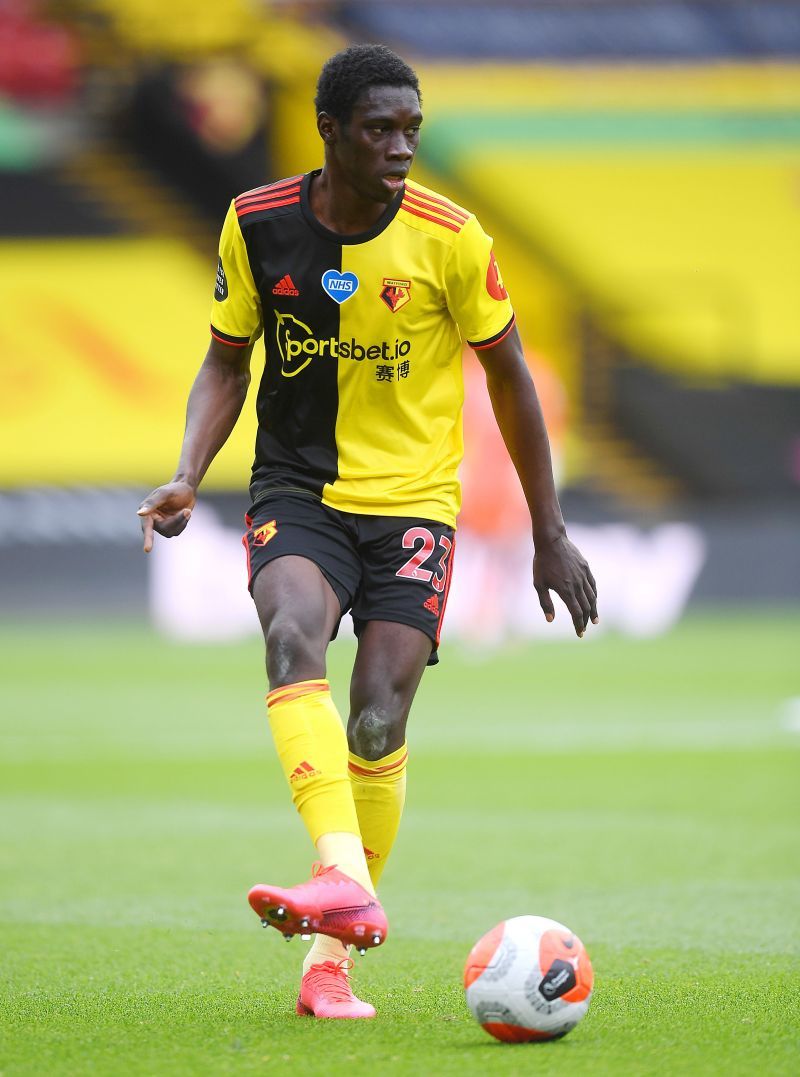 Isma&iuml;la Sarr in action for Watford.