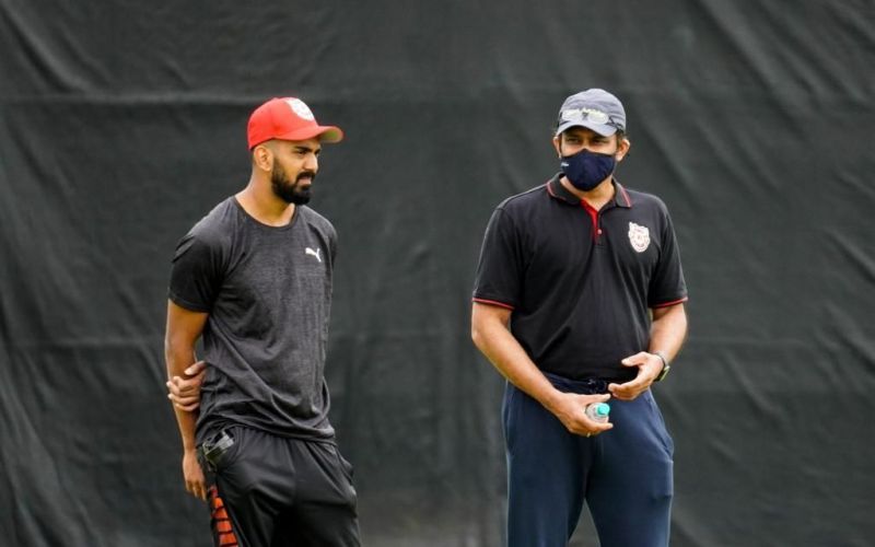 KL Rahul and KXIP coach Anil Kumble