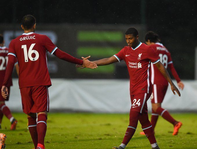 Rhian Brewster and Marko Grujic played their first games for Liverpool since the end of their respective loan spells (Image Courtesy: Liverpool FC)