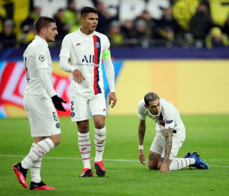 PSG will have to do without Verratti (left) and Angel Di Maria (right)