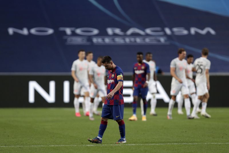 Barcelona were humiliated by Bayern Munich in the quarter-finals of the UEFA Champions League