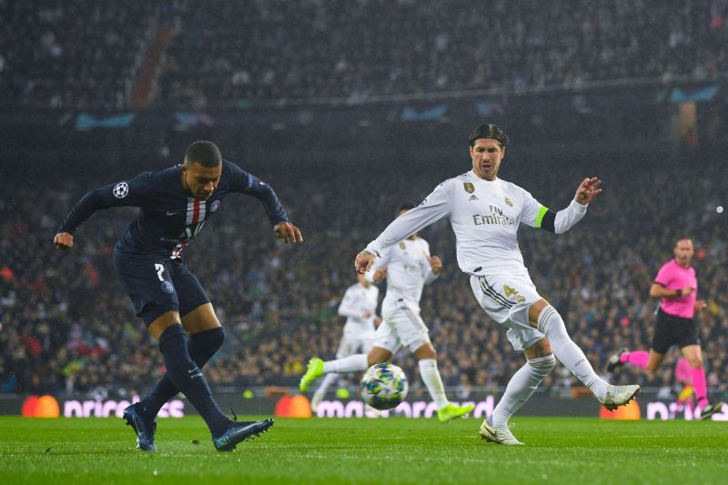 Mbappe in action against record champions Real Madrid