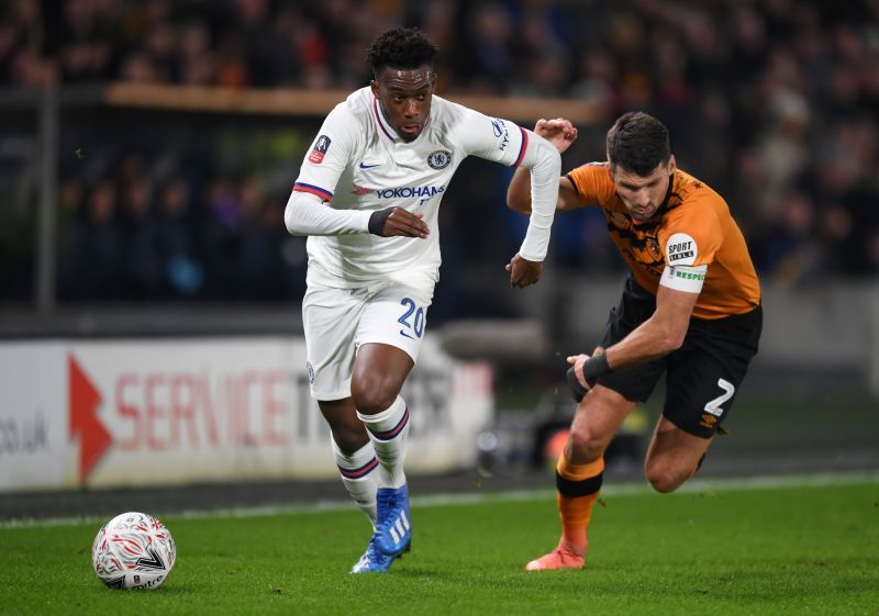 Callum Hudson-Odoi in action for Chelsea