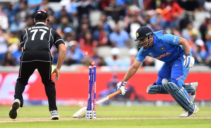 MS Dhoni was run out in his final international appearance