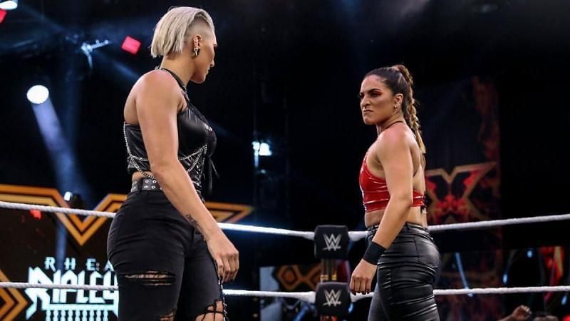 Raquel Gonzalez and Rhea Ripley shared an intense moment at NXT Takeover 30.