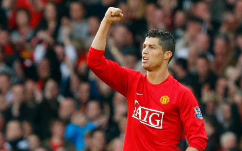 Ronaldo won three Premier League titles with Manchester United