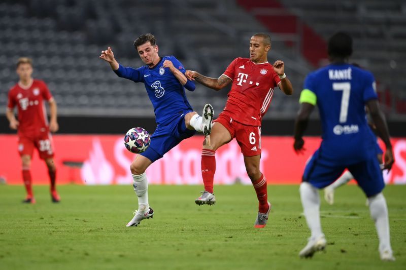 Thiago in action for Bayern Munich