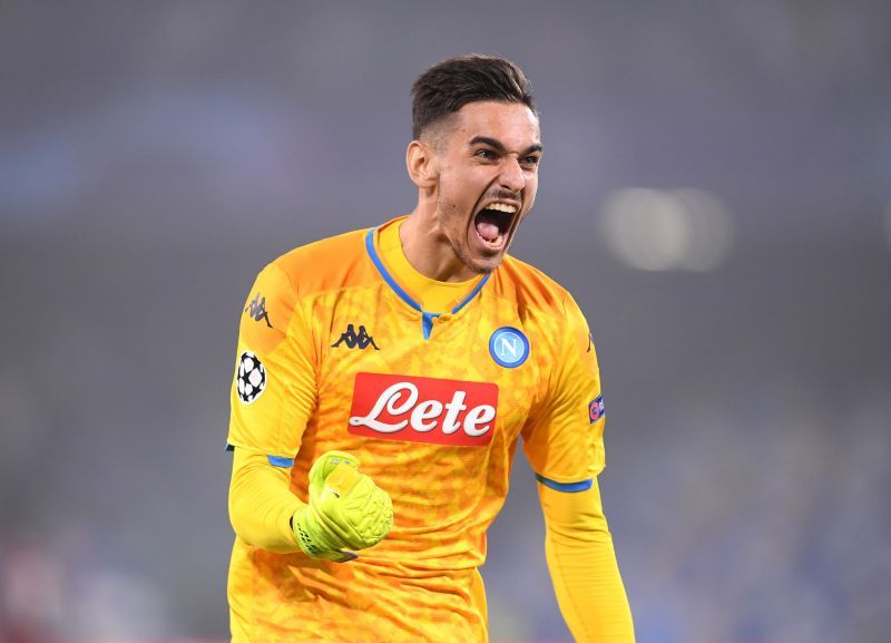 Alex Meret in action for Napoli