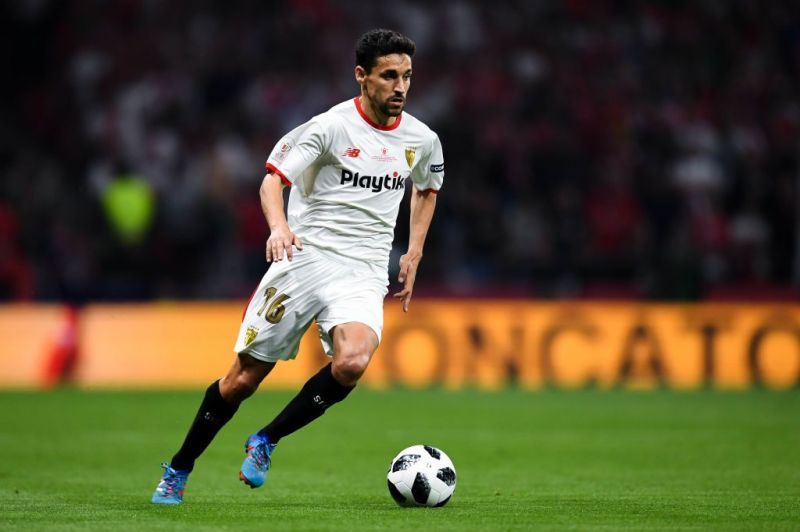 Sevilla's makeshift right-back Jesus Navas has been one of the best in Europe this season.