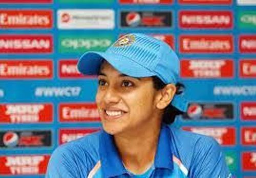 Smriti Mandhana attending a press conference