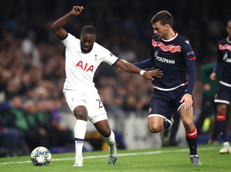 Tanguy Ndombele in action for Tottenham Hotspur