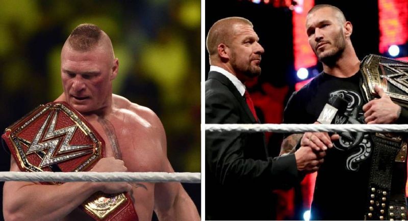Brock Lesnar, Triple H, and Randy Orton