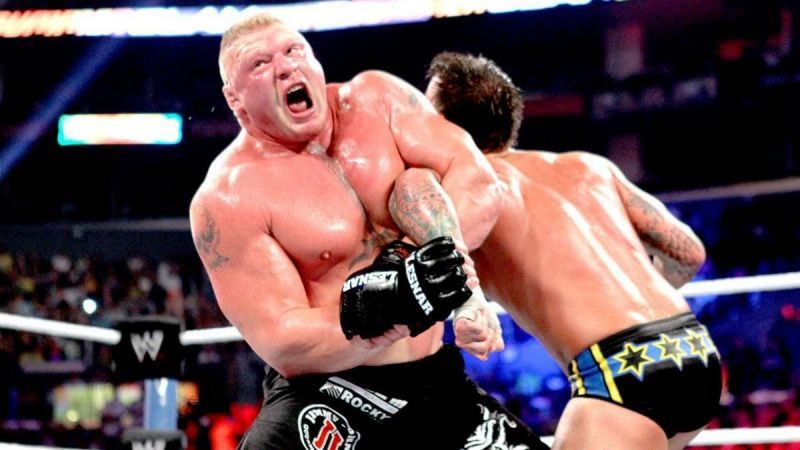 SummerSlam में हुआ था ब्रॉक लैसनर और सीएम पंक का मैच 