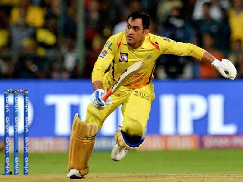 MS Dhoni in action for CSK