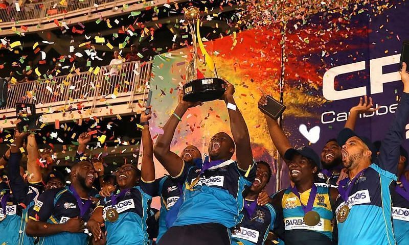Barbados Tridents after winning CPL 2019 edition