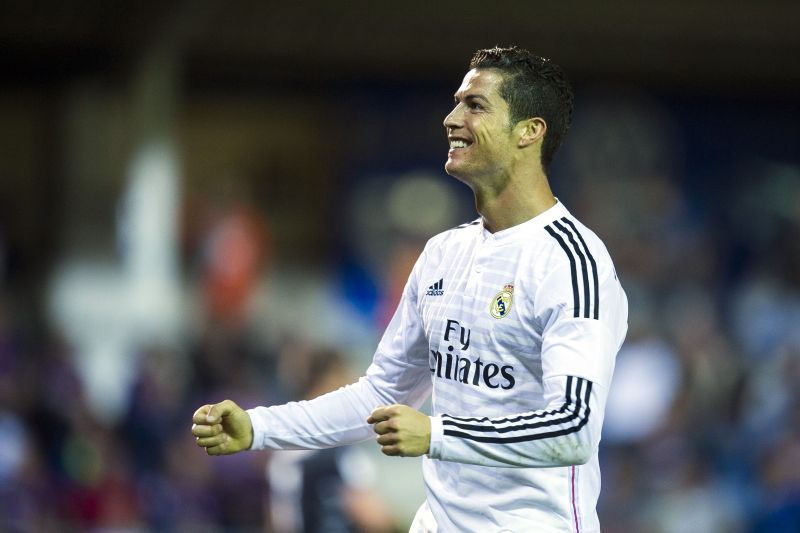 Ronaldo celebrates a goal for Real Madrid