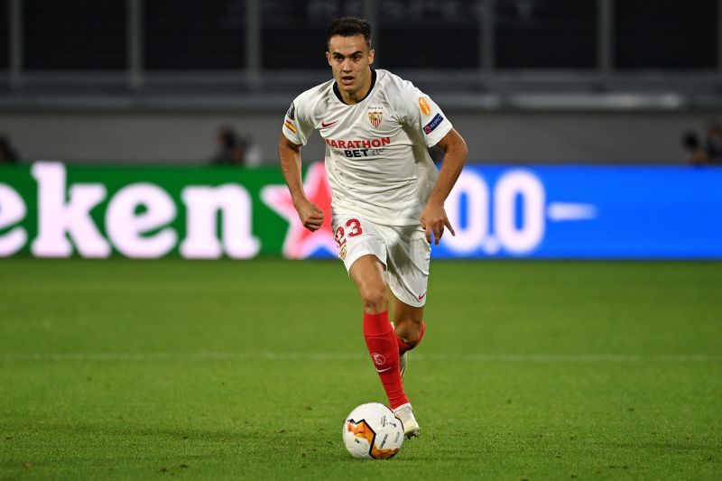 Sergio Reguilon of Sevilla runs with the ball during the UEFA Europa League