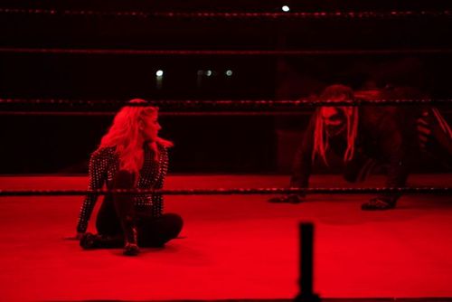 Alexa Bliss and The Fiend in a WWE ring