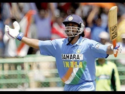 MS Dhoni scored his first ODI hundred against Pakistan at Vizag in 2005. Credits: YouTube