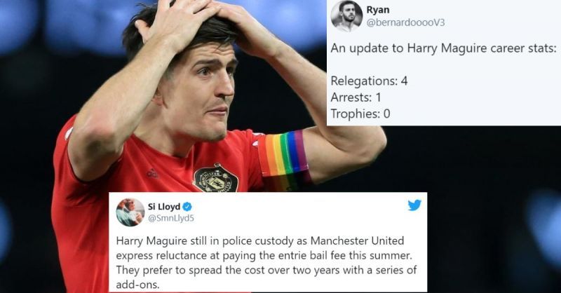 Harry Maguire was arrested over an alleged altercation outside a bar in Greece last night