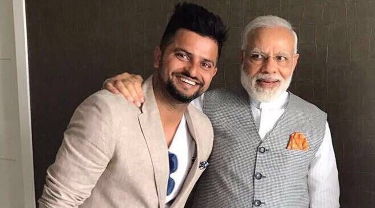 Suresh Raina along with Narendra Modi (pic posted earlier by Raina on Twitter)