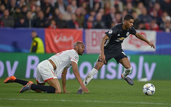 Manchester United's Marcus Rashford couldn't find his feet against Sevilla