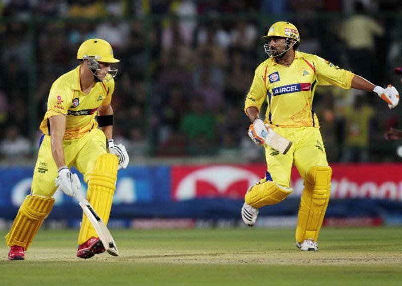 Faf du Plessis and Murali Vijay pictured in one of their worse moments as a pair in the IPL