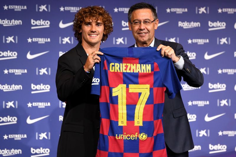 FC Barcelona Unveil New Player Antoine Griezmann