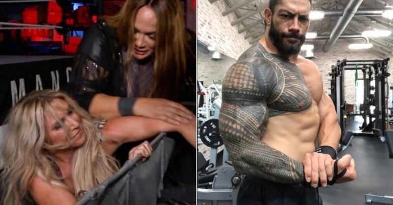 Charlotte Flair, Nia Jax; Roman Reigns