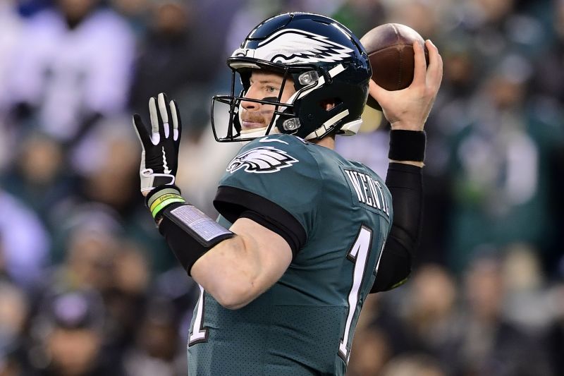 Carson Wentz in action for Philadelphia Eagles