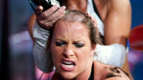 Molly Holly loses her locks