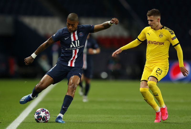 Presnel Kimpembe in action for Paris Saint-Germain