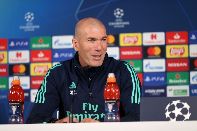 Real madrid head coach Zinedine Zidane