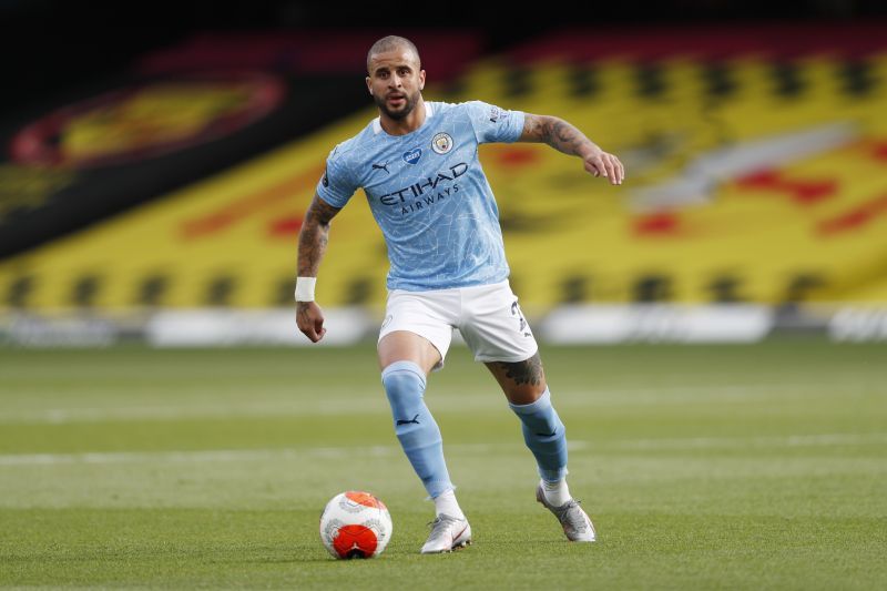 Walker in action for Manchester City