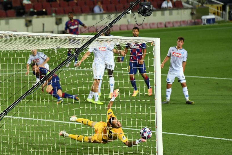 David Ospina must be tired of playing against Messi and Barcelona by now, but was largely left helpless