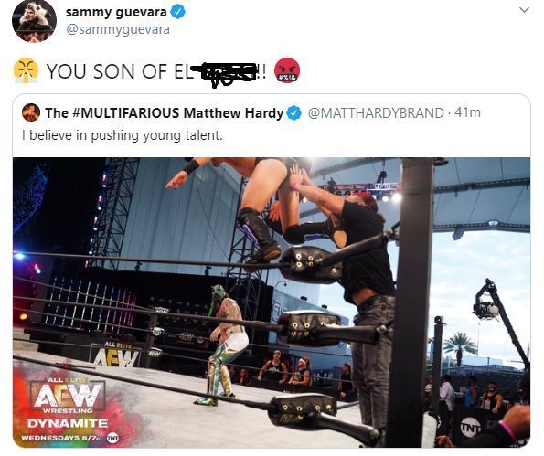 Sammy ain&#039;t very happy with Matthew Hardy