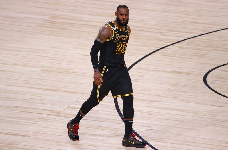 LeBron James in action for Los Angeles Lakers