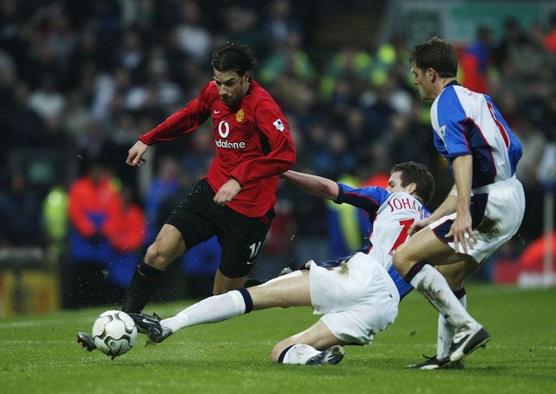 Ruud Van Nistelrooy in action for Manchester United
