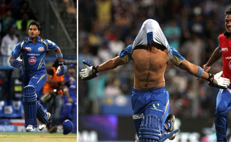 IPL fans will never forget this image of Aditya Tare celebrating a dramatic victory for Mumbai Indians.