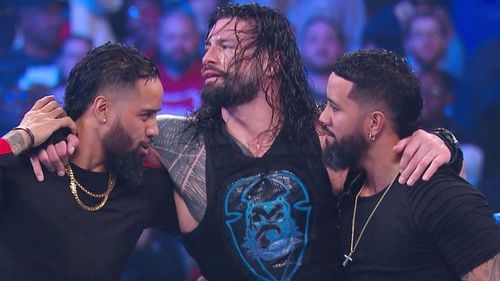 The Usos with Roman Reigns in WWE