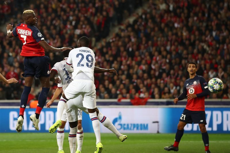 Victor Osimhen of Lille scores a goal during the UEFA Champions League