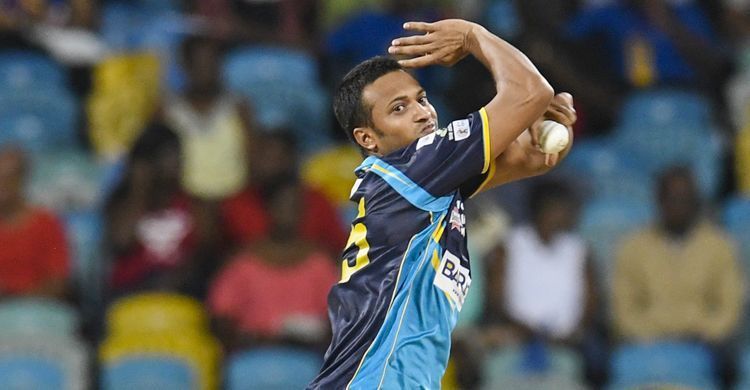 Shakib Al Hasan holds the record for the best bowling figures in the CPL