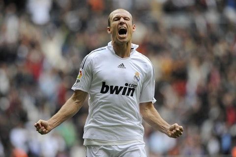 Arjen Robben while playing for Real Madrid
