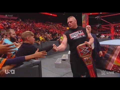 Brock Lesnar offering a handshake