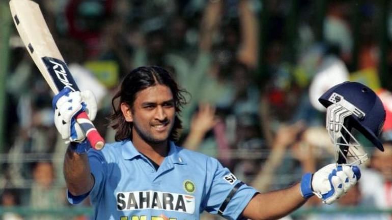 MS Dhoni en-route his career-best 183 against Sri Lanka in 2005. Image Credits: India Today