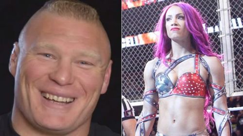 Brock Lesnar and Sasha Banks