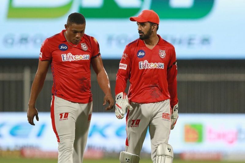 Sheldon Cottrell was distraught after Rahul Tewatia's late mauling in the 18th over.