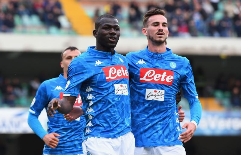 Kalidou Koulibaly and Fabian representing Napoli