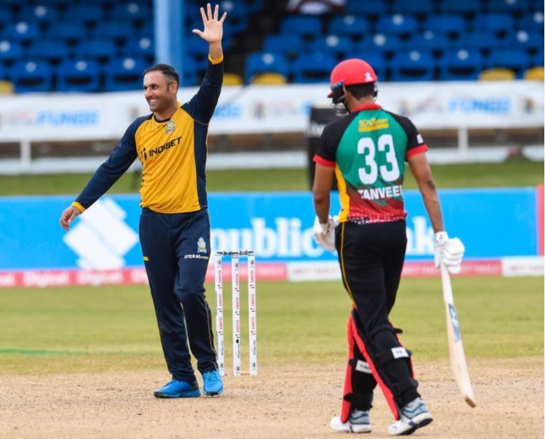 Mohammad Nabi in action for the St Lucia Zouks